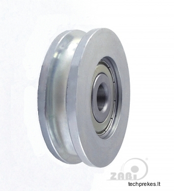 54 mm diametro metalinis ratukas su guoliu (10 mm trosui)