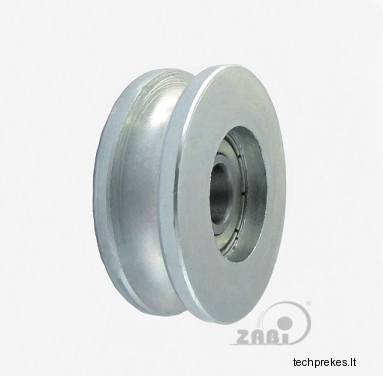 44 mm diametro metalinis ratukas su guoliu (10 mm trosui)