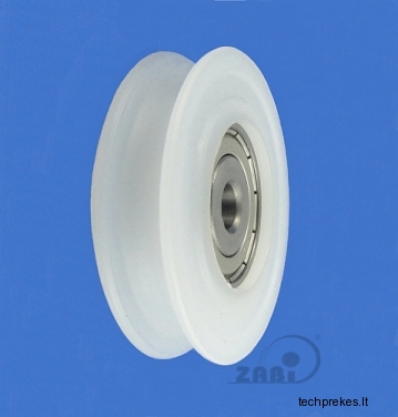 60 mm diametro plastikinis ratukas su guoliu (8 mm trosui)
