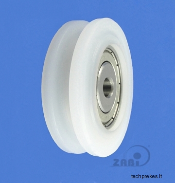 52 mm diametro plastikinis ratukas su guoliu (6 mm trosui)