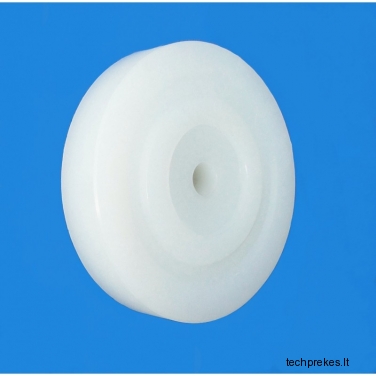 Plastikinis 80 mm diametro ratukas be guolio (10 mm ašis)