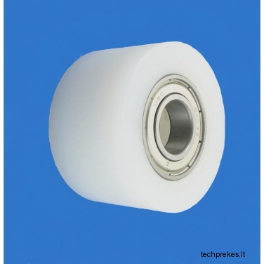 Plastikinis 55 mm diametro ratukas su dviems guoliais (17 mm ašis)