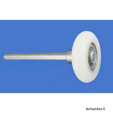 Plastikinis 46 mm diametro ratukas, tinkantis segmentiniams vartams su varžtu (190 mm ilgis)
