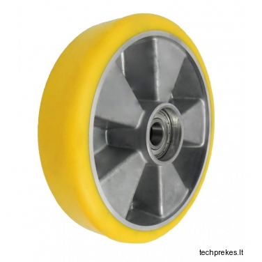 Aliumininis 200x47 mm ratukas padengtas poliuretanu (500 kg)