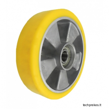 Aliumininis 180x47 mm ratukas padengtas poliuretanu (450 kg)