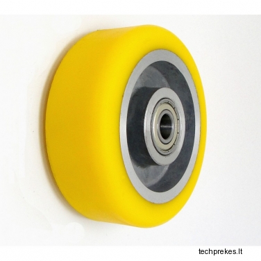 Aliumininis 100x37 mm ratukas padengtas poliuretanu (230 kg)