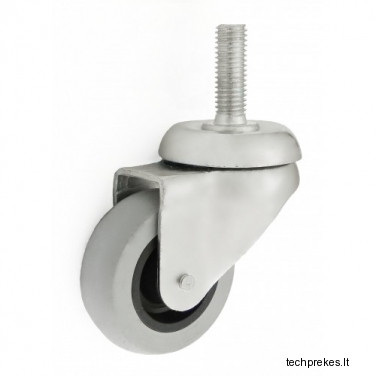 Pagumuotas 50 mm diametro ratukas su pasukamu kronšteinu M8 (40 kg)