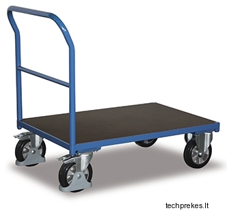 Rankinis vežimėlis sunkiasvoriam kroviniui (1000 kg) su neslystančiu plokštės paviršiumi 1728x800 mm