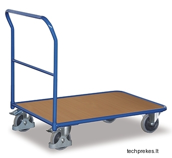 Lengvos konstrukcijos sandėlio vežimėlis su rankena 1100x600 mm