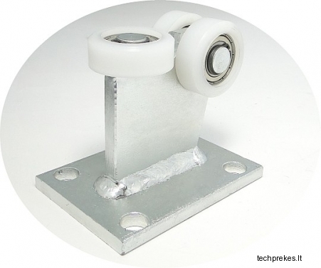 Fiksuotas vežimėlis be aukščio reguliavimo 80x80 mm profiliui (200 kg)