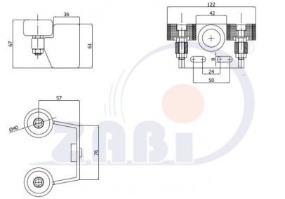 Viršutinė vartų gaudyklė profiliui 40x40 mm