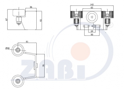Viršutinė vartų gaudyklė profiliui 60 mm