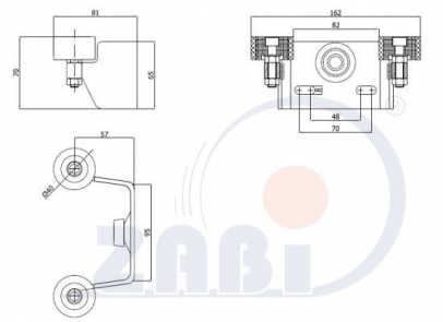 Viršutinė vartų gaudyklė profiliui 80 mm