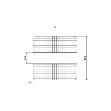 Plastikinis 80 mm diametro ratukas be guolio (20 mm ašis)