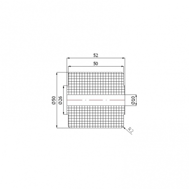 Plastikinis 50 mm diametro ratukas be guolio (10 mm ašis)