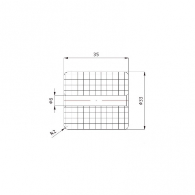 Plastikinis 33 mm diametro ratukas be guolio (6 mm ašis)