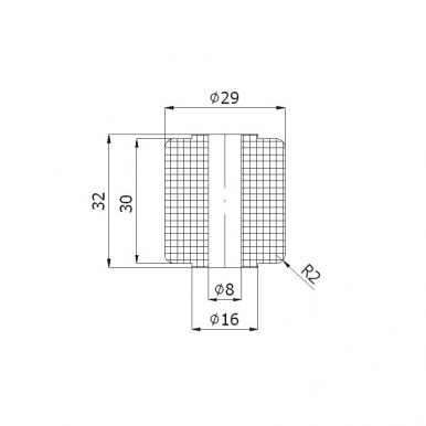 Plastikinis 29 mm diametro ratukas be guolio (8 mm ašis)