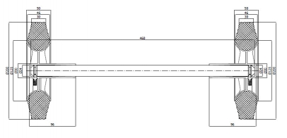 200 mm ratukas su ašimi 460 mm šiukšlių konteineriui (180 kg)
