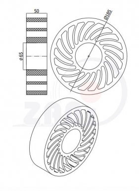 185 mm diametro ratukas "no crush"