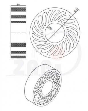 165 mm diametro ratukas "no crush"