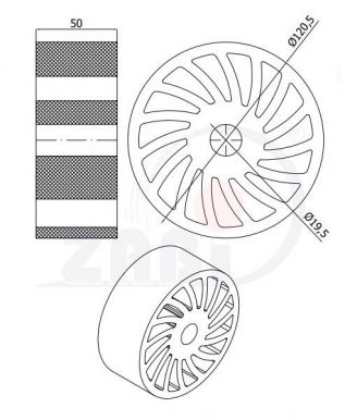 120 mm diametro ratukas "no crush"