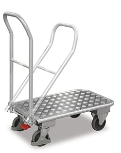 Aliuminis vežimėlis su sulenkama rankena ir EasySTOP stabdžiu 820x470 mm