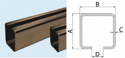 Profilis vartams 100x90 mm (6 m ilgio)