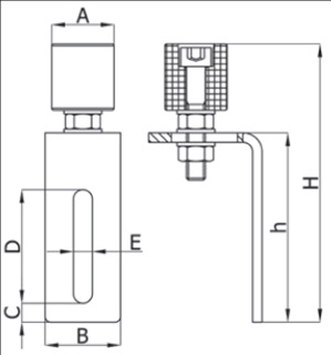 Kreipiantysis prilaikantis 25 mm diametro ratukas su kronšteinu (be guolio)